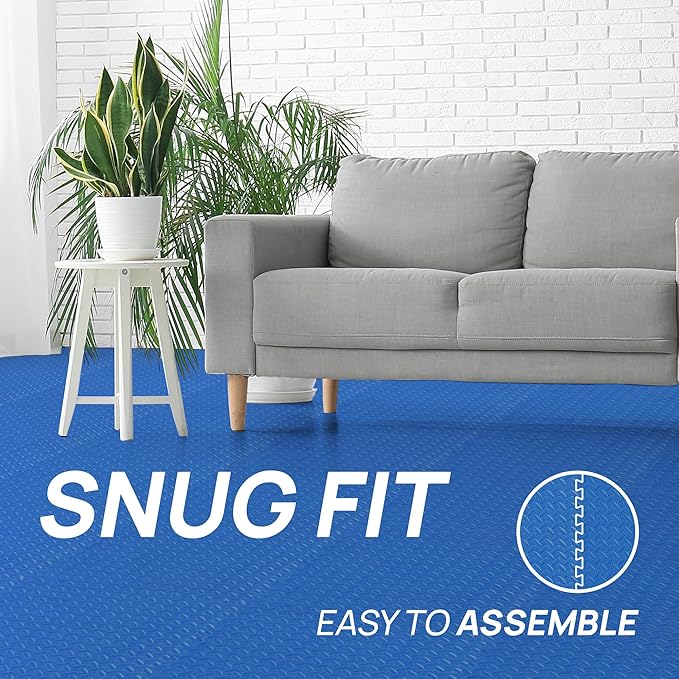 Yes4All 24SQFT-120SQFT Puzzle Exercise Mat for Home Gym, EVA Interlocking Foam Floor Tiles with Border for Workout Equipment
