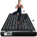 Extra-Large Instructional Yoga Mat with Poses Printed On It - 3X Bigger & 2X Wider than Regular Workout Mats - 150 Illustrated Yoga Poses and Stretches - Wide, Non-Slip, Barefoot Exercise Mat