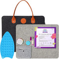 Rdutuok 17“x13.5” Wool Pressing Mat for Quilting with Carrying Case and Silicone Iron Rest pad,100% New Zealand Wool Felted Ironing Pad or Quilting Wooly Felted Iron Board for Retains Heat