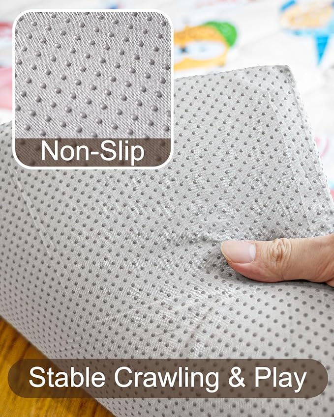 Foam Baby Play Mat 50x50, Removable and Machine Washable Cover, Thicken Cushioning Playmat and Perfect for Playpen, Non-Slip Bottom, Easy to Clean for Infants, Toddlers & Babies(Animal)