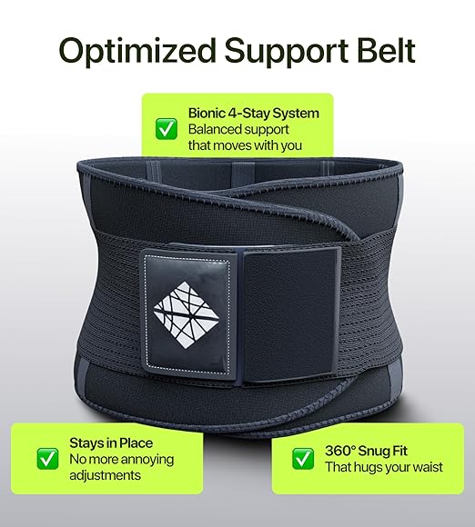 Plus Size Back Brace for Lower Back Pain Relief – Adjustable Lumbar Support Belt for Women & Men, Lower Back Support for Herniated Disc, Sciatica & Heavy Lifting, Workout Back Support Brace, Size 3XL