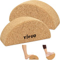 YIGUO Cork Yoga Blocks, Half Moon Calf Stretcher for Plantar Fasciitis Relief, Yoga Block for Balance & Mobility, Calf Raise Block