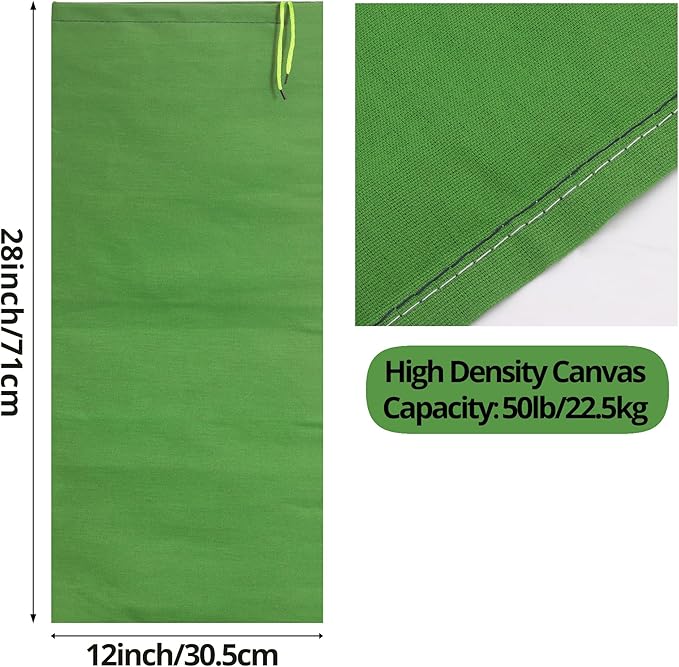 Betus Heavy-Duty Sandbags for Flooding – 28''x12'' Water Barrier Canvas Bags with Tie String, Reusable for Flood Control & Outdoor Weighting, Pack of 4