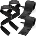 ProFitness Wrist Wraps for Weightlifting with Premium Lifting Straps - Weight Lifting Wrist Wraps and Gym Straps Ideal for Men & Women Workout & Training - Workout Straps with Wrist Support