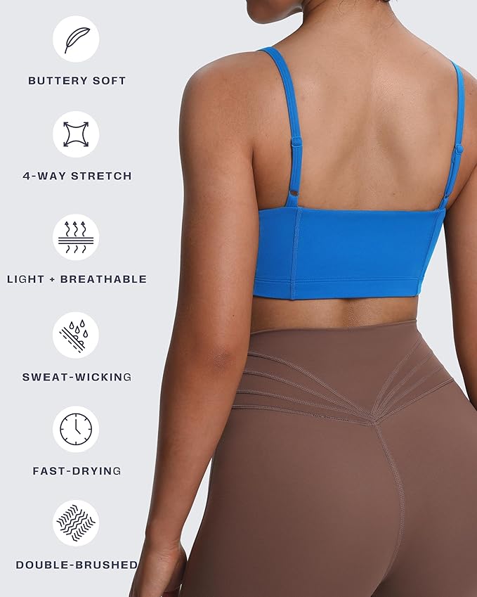 Aoxjox Women's Workout Bandeau Bras Training Fitness Running Yoga Crop Tank