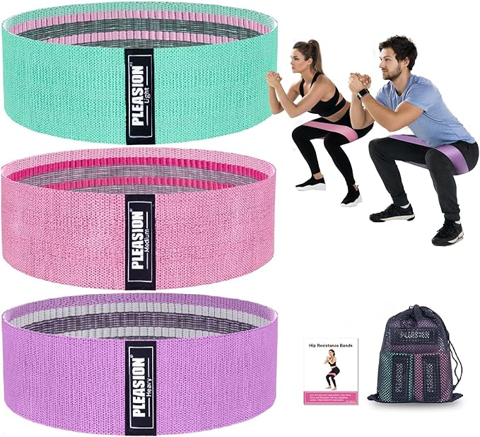 Fabric Resistance Bands for Working Out, 5 Levels Booty Bands for Women Men, Cloth Workout Bands Resistance Loop Exercise Bands for Legs Butt at Home Fitness, Yoga, Pilates