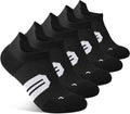BUDERMMY Womens Ankle Compression Socks with Arch Support Athletic Low cut Running Socks for Women Workout Cushion 5 Pairs
