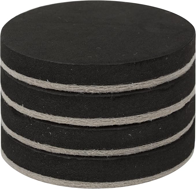 Duck Brand Felt Furniture Sliders for Hard Floors, 3.5 Inch Width, 4 Pack