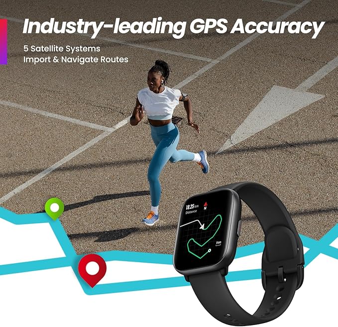 Amazfit Bip 6 Smart Watch 46mm, 14 Day Battery, 1.97" AMOLED Display, GPS & Free Maps, AI, Bluetooth Call & Text, Health, Fitness & Sleep Tracker, 140+ Workout Modes, 5 ATM Water-Resistance (Renewed)