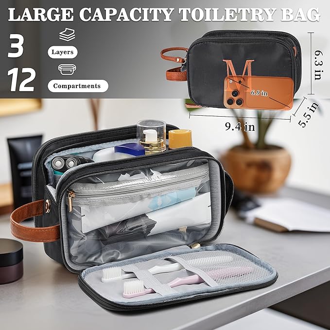 YOOLIFE Travel Toiletry Bag Makeup Bag - Travel Toiletry Bags for Women, Portable Toiletries Bags, Personalized Birthday Gifts for Women Her Friend Letter J Pink