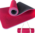 Extra Thick Exercise Yoga Mat with Strap - 2/5 Inch (10MM), Non-Slip Workout Mat for Yoga, Pilates, and Floor Exercises