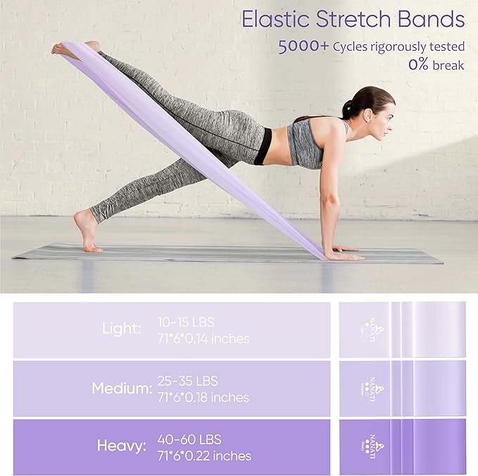NANATI Pilates Kit, Pilates Essentials Kit for Women Home Workouts, Pilates Equipment with 14.5" Pilates Ring and Ball,7 Resistance Bands,Ankle Weights,Sliders & Grip Socks for Beginners