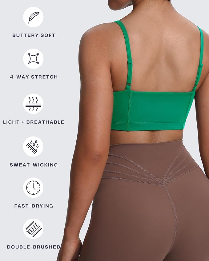 Aoxjox Women's Workout Bandeau Bras Training Fitness Running Yoga Crop Tank