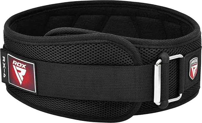 RDX RX4 Weightlifting Belt - EVA Foam Support, Adjustable Nylon Strap & Secure Fit I Gym Belt for Men & Women I Back Support for Heavy Lifting & Strength Training
