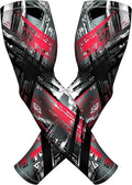 B-Driven Sports Pro Fit Compression Arm Sleeves for Men Women & Youth - Volleyball Golf Running Baseball Basketball - Pair