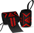 Weight Lifting Wrist Wraps – 18” Cotton Wrist Support with Thumb Loop – Gym Straps for Workout Powerlifting Weightlifting Fitness Strength Training, Stiff Wrist Straps