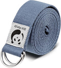 Slim Panda Yoga Strap for Stretching,Cotton Yoga Strap with Adjustable D-Ring Buckle,Non-Elastic Yoga Belt for Pilates,Gym Workouts,Physical Therapy,Improve Flexibility