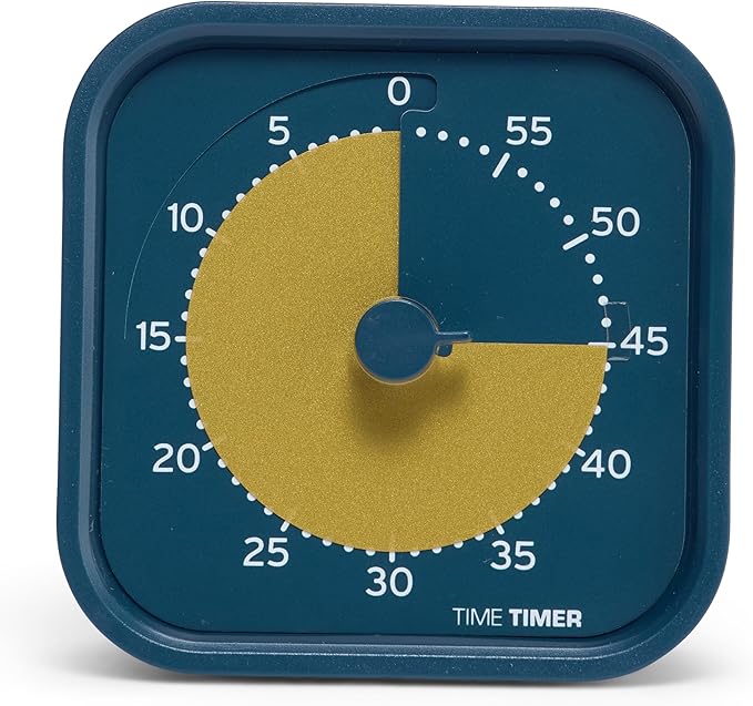 Time Timer MOD - Home Edition - Individual Sized 60 Minute Visual Countdown Timer for ADHD, Adults, Students, and Pomodoro with Silent Operation (Metallic Midnight)