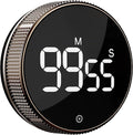 BlueSnail Kitchen Timer with LED Digital Display Smart Efficana for Home Classroom Gym Office, Volume and Brightness Adjustable Productivity Timer (Guncolor)