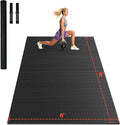 Stepwaver Extra Large Exercise Mat, 7'x5' 8'x6' 10'x6' (8mm) Extra Thick Workout Mats for Home Gym Flooring, Non-Slip, Ultra Durable, High-Density Gym Mat for Cardio,Yoga, Jump Rope, MMA, Weights