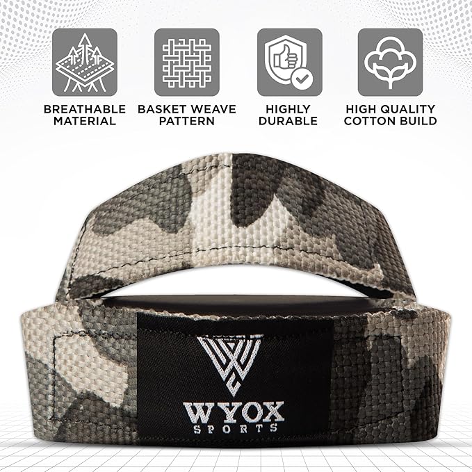 WYOX Figure 8 Lifting Wrist Straps for Weightlifting – Heavy Duty Padded Neoprene Wrist Support, Powerlifting & Strength Training Lift Straps for Deadlifts, Pull Ups, Rows, Shrugs, Gym Training Hand Grip Support for Bodybuilding