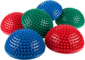 HEY! PLAY! Balance Pods- Hedgehog Style Balancing and Stability Half Dome Stepping Stones for Exercise- Set of 6 for Kids and Adults