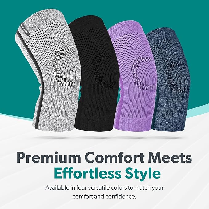 BraceAbility Knee Compression Sleeve - Knit Knee Pain Brace for Men or Women, Arthritis Relief, Meniscus Tear, Running, Workout, Sports, Swelling, Athletic Support for Joint Stability (Teal, XL/2XL)
