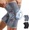 CAMBIVO 2 Pack Knee Brace for Men and Women, Knee Sleeves for Men with Patella Gel Pad and Side Stabilizers, Knee Compression Sleeves for Knee Pain Relief, Running, Workout, Daily Use