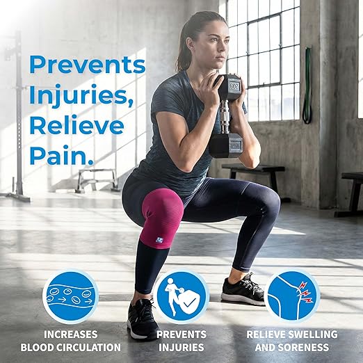 LP 647 Knee Brace For Arthritis Pain, Knee Pain Relief, Injury Recovery - Knee Sleeve For Weightlifting, Basketball, Hiking, Biking, Running, For Men Women (Burgundy, S, 1pcs)
