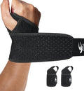 HiRui Wrist Wraps 2-Pack, Adjustable Breathable Wrist Support Brace for Men & Women – Pain Relief for Carpal Tunnel Syndrome, Tendonitis, Arthritis, Sports, Workouts – Fits Left & Right Hand (Black)