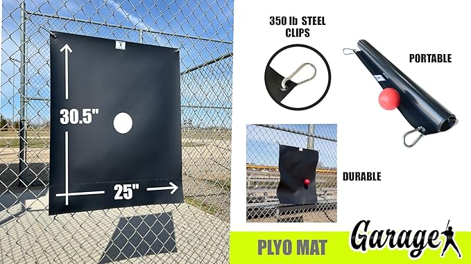 Baseball Portable Plyo Mat - Weighted Ball polymetric Warmup mat - Pitcher Training backstop (GBCC)