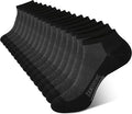 BAMBOO COOL Men's Athletic Ankle Socks Moisture Wicking, Anti-Odor Breathable Running Mesh Socks Arch Support, 8 Pack