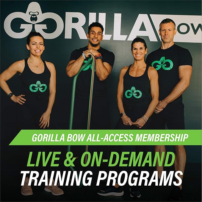 Gorilla Bow Original All-in-One Portable Home Gym System, Professional-Grade Resistance Band Bar for Strength Training, HIIT & Full Body Workouts, Resistance training system for Home, Travel & Outdoor