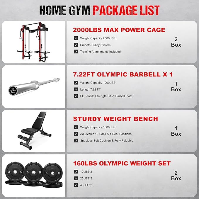 WM3-V4 Folding Squat Rack, Wall Mounted Power Rack with Dual Independent Pulley System, Functional Trainer with 5 Adjustable Function Modes for Space Saving