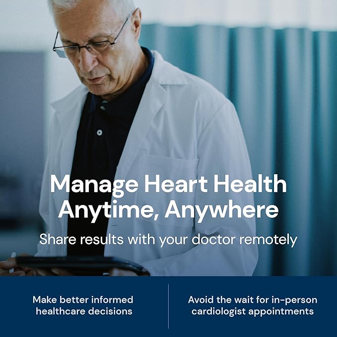 KardiaMobile Card Credit-Card Sized EKG, Medical-Grade & FDA-Cleared Personal Heart Monitor, Bluetooth Enabled, On-The-Go Check-Up Anywhere, Compatible with Most Smartphones, No Subscription Required