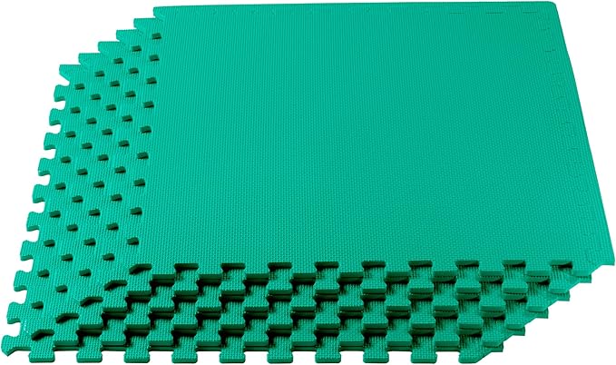 We Sell Mats 3/8" Thick Multipurpose EVA Foam Exercise Floor Mat, Interlocking Tiles, Anti-Fatigue for Home or Gym