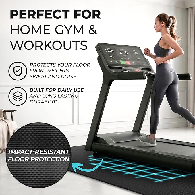 bemaxx Gym Mats Set - 24 pcs EVA Interlocking Foam Floor Tiles (24.4"x24.4"x0.4") 96 sqft Protective Gym Flooring Sports Home Workout Exercise Mats Puzzle Garage Fitness Play-Room Pool Treadmill Bike