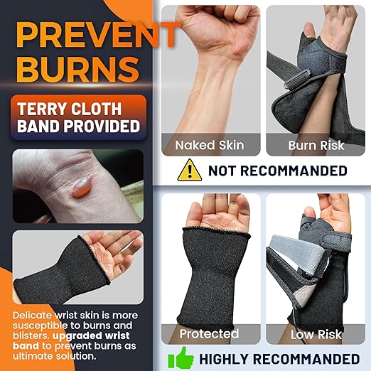 Electric Thumb & Wrist Heating Pad for Hand Arthritis with 3 Heat & 5 Timer Settings, Heated Wrist Wrap for Carpal Tunnel Syndromes, Tendonitis Left/Right Hand Pain Relief(L)