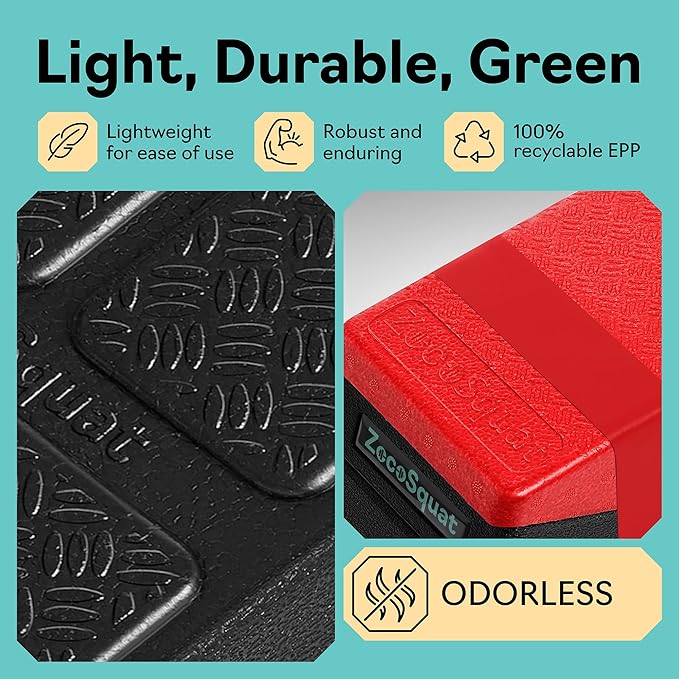 Squat Wedge Block Set of 3/5 - 960 LBS Capacity - Slant Board for Calf Stretching with 5 Stackable Angles - Calf Stretcher Slant Board - Workout Equipment - EPP Material for Exercise Equipment & Physical Therapy