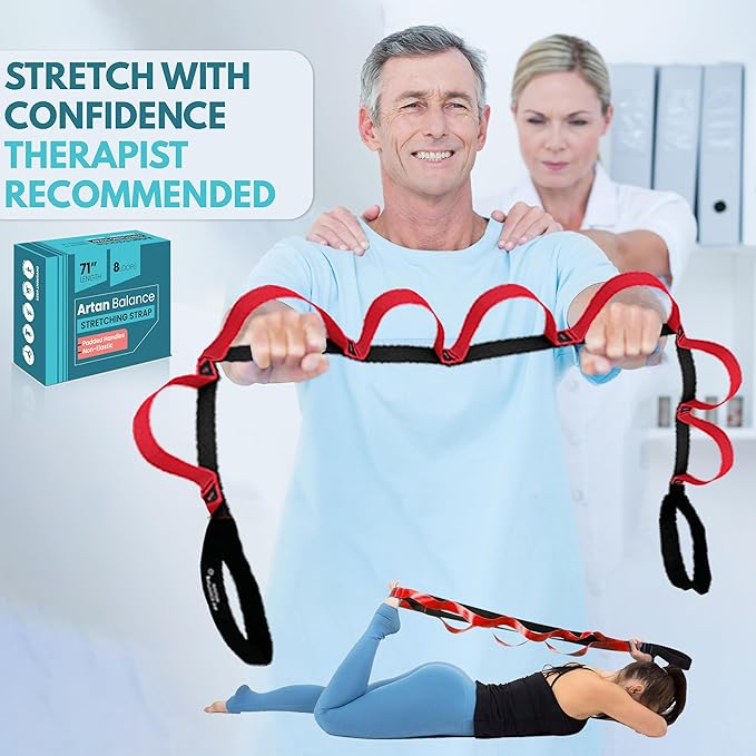 Artan Balance Stretching Straps for Flexibility, Balance, and Leg Stretching – Multiple Styles for Yoga, Ballet, Dance, Gymnastics & Physical Therapy
