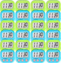 Timer for Kids Teachers Digital Kitchen Timers for Cooking Large Magnetic Classroom Timer 24Pack-Blue Green