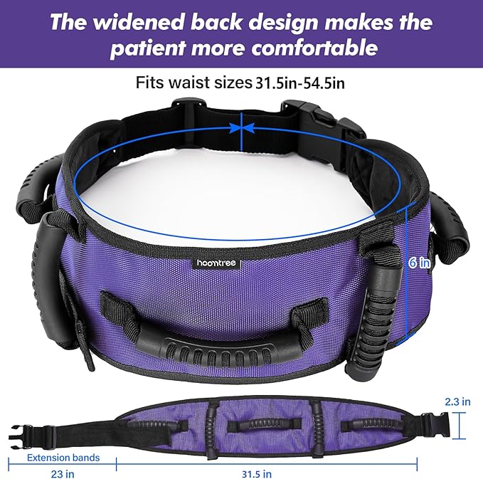 VERY100 Gait Belt Transfer Belt with Padding Handles,Transfer Belts for Lifting Seniors with One-Click Buckle,Medical Nursing Gait Belt for Patient Assist-Elderly, Handicap, Physical Therapy