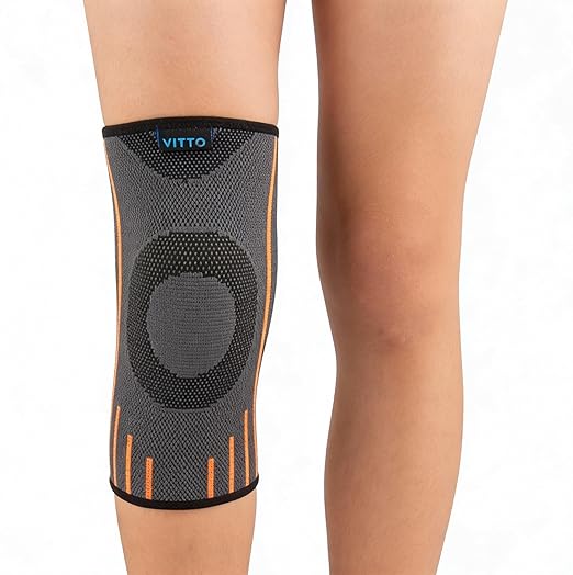 VITTO Kids Knee Brace - Osgood Schlatter Knee Brace Youth, Compression Sleeve for Boys and Girls from 4-14 years old (L)