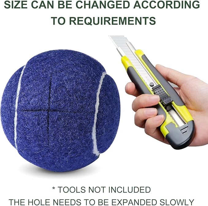 ANCKNE Walker Tennis Balls Precut Tennis Balls for Walkers 4PCS Walkers Legs Universal Precut Glide Balls, Heavy Duty Long Lasting Felt Pad Glide Coverings for Furniture Legs and Floor Protection