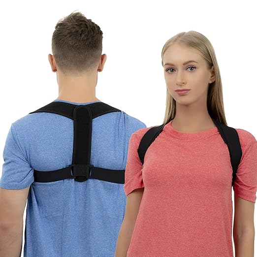 Posture Corrector for Women and Men, Adjustable Upper Back Brace, Breathable Back Shoulder Straightener Posture Support, Correcting Hunchback and Bad Posture.