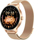 Smart Watch for Women, 1.27" AMOLED Screen Smartwatch with Answer/Make Call for iPhone/Android/Samsung, Fitness Tracker with 120+ Sport Modes, Heart Rate/Sleep/Health Monitor, IP68 Waterproof, Gold