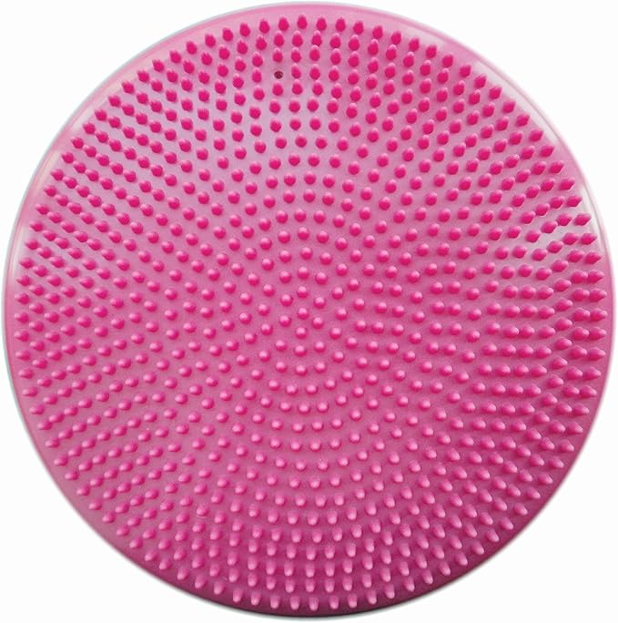 AppleRound Inflated Wobble Cushion with Hand Pump, Air Stability Board (Extra Thick), Core Balance Disc for Adults, Sensory Wiggle Seat for Kids, Flexible Seating for All Age, 13.5in / 34cm Diameter