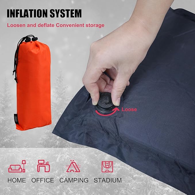 Portable Heated Seat Cushion,Heated Stadium Seats for Bleachers (No Power Bank) Waterproof Heated Seat Pad Great for Outdoor Sports,Camping,Fishing(Red)