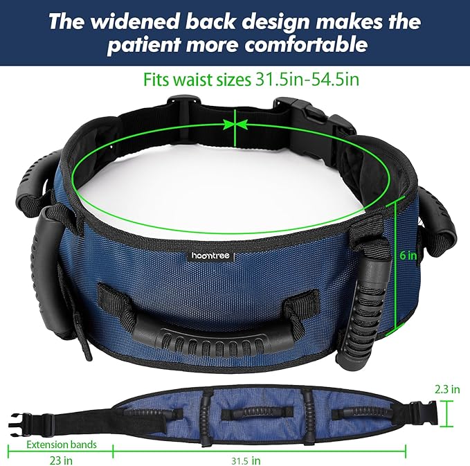 VERY100 Gait Belt Transfer Belt with Padding Handles,Transfer Belts for Lifting Seniors with One-Click Buckle,Medical Nursing Gait Belt for Patient Assist-Elderly, Handicap, Physical Therapy