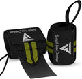 Weight Lifting Wrist Wraps – 18” Cotton Wrist Support with Thumb Loop – Gym Straps for Workout Powerlifting Weightlifting Fitness Strength Training, Stiff Wrist Straps